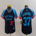 Youth National League Teoscar Hernandez Nike Navy 2024 MLB All-Star Game Limited Player Jersey 01