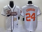 Nike Detroit Tigers #24 Miguel Cabrera white Majestic baseball jerseys Joint name -BD 01