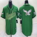 Nike Eagles blank green baseball jerseys Joint name-BD 02