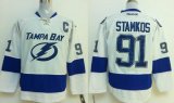 reebok Tampa Bay Lightning 91# stamkos white nhl jerseys C patch