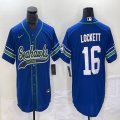 Nike Seattle Seahawks #16 Tyler Lockett blue Color Rush Limited Jersey-BD 02