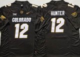 Colorado Buffaloes #12 Travis Hunter black college football jerseys-PNS