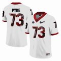 Georgia Bulldogs #73 Greg Pyke white fashion college football jersey