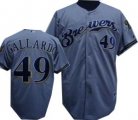 Milwaukee Brewers 49# grey GALLARDO MLB Jerseys