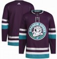 Custom Anaheim Ducks adidas Purple 30th Anniversary Primegreen Authentic Jersey