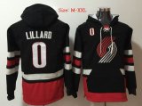 Portland Trail Blazers #0 Damian Lillard black basketball Hooded Sweatshirt