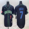 2023 World Cup Mexico #7 Julio Urias black majestic baseball jerseys 24