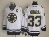 Boston Bruins 33 Zdeno Chara White Ice Hockey Jersey C patch