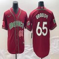 2023 World Cup Mexico #65 Jose Urquidy red majestic baseball jerseys 04