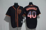 San Francisco Giants #40 BUMGARNER black usa flag majestic mlb baseball jerseys