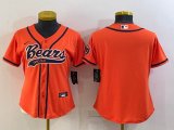 Women Nike Chicago Bears blank orange baseball jerseys Joint name-BD