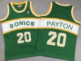 Youth Seattle SuperSonics #20 Gary Payton green Throwback NBA Jerseys-XD