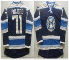 Columbus Blue Jackets #71 Nick Foligno blue ice hockey jersey