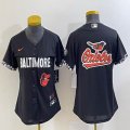 Women Nike Baltimore Orioles blank black majestic baseball jersey city version-BD 05