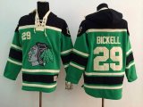 Chicago Blackhawks Bryan Bickell #29 green NHL Hooded Sweatshirt