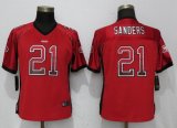 Women Nike San Francisco 49ers 21 Sanders Drift Fashion Red Elite Jersey