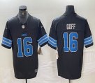 Nike Detroit Lions #16 Jared Goff black Vapor F.U.S.E. Limited Jersey -BD