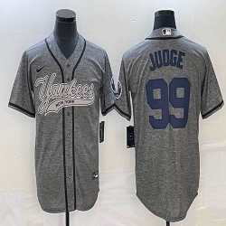 Nike New York Yankees #99 Aaron Judge Hemp grey majestic baseball Jersey Joint name