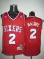 Philadelphia 76ers 2 MALONE red NBA Jerseys