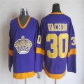 Los Angeles Kings #30 Rogie Vachon purple throwback hockey CCM jerseys