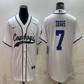 Nike Dallas Cowboys #7 Trevon Diggs white baseball jerseys Joint name-BD