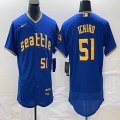 Nike Seattle Mariners #51 Ichiro Suzuki blue Flexbase Authentic Collection Jersey 02