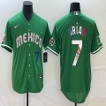 2023 World Cup Mexico #7 Julio Urias green red majestic baseball jerseys 32