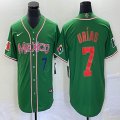 2023 World Cup Mexico #7 Julio Urias green majestic baseball jerseys 234