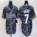 Nike Los Angeles Dodgers #7 Julio Urias gray camo majestic baseball Jerseys Joint name -BD 01