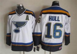 St.Louis Blues #16 HBrett Hull white CCM NHL Hockey Jersey A patch