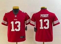 Youth Nike San Francisco 49ers #13 Brock Purdy Red Color Rush Limited Jersey