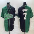 Nike Boston Celtics #7 Brown green black splits baseball jerseys Joint name-BD