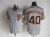 San Francisco Giants #40 Madison Bumgarner gray Majestic baseball jersey