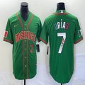 2023 World Cup Mexico #7 Julio Urias green red majestic baseball jerseys 148