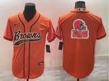 Nike Cleveland Browns blank orange baseball jerseys Joint name-BD 01