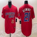 Puerto Rico Baseball #21 Roberto Clemente red 2023 World Baseball Classic Replica Player Jersey 04