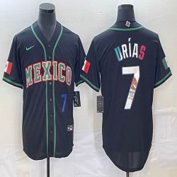 2023 World Cup Mexico #7 Julio Urias black majestic baseball jerseys 41