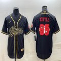 Nike San Francisco 49ers #85 George Kittle black baseball jerseys Joint name-BD