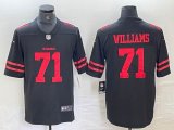 Nike San Francisco 49ers #71 Trent Williams Black Color Rush Limited Jersey