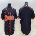 Nike Cincinnati Bengals blank black baseball jerseys Joint name-BD