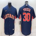 Nike Houston Astros #30 Kyle Tucker dark blue baseball jerseys -BD 02