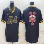 Nike New York Mets blank black majestic mlb jerseys-BD 02