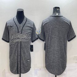 Nike San Diego Chargers blank Hemp grey baseball jerseys Joint name-BD