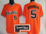 baltimore orioles 5 ROBINSON Orange throwback MLB Signature Jerseys