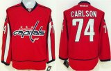 Reebok Washington Capitals 74# John Carlson Red ice hockey Jersey