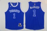 Toronto Raptors #1 Tracy McGrady Blue throwback NBA Jersey