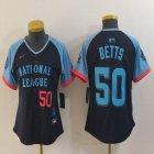 Women National League Dodgers #50 Mookie Betts Nike Navy 2024 MLB All-Star Game Limited Player Jersey 01