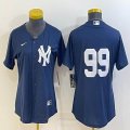 Women Nike New York Yankees #99 Aaron Judge dark blue majestic baseball jerseys-BD 01