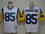 Jack Youngblood St. Louis Rams #85 M&N Throwback White NFL Jerseys