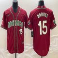 2023 World Cup Mexico #15 Austin Barnes red majestic baseball jerseys 01